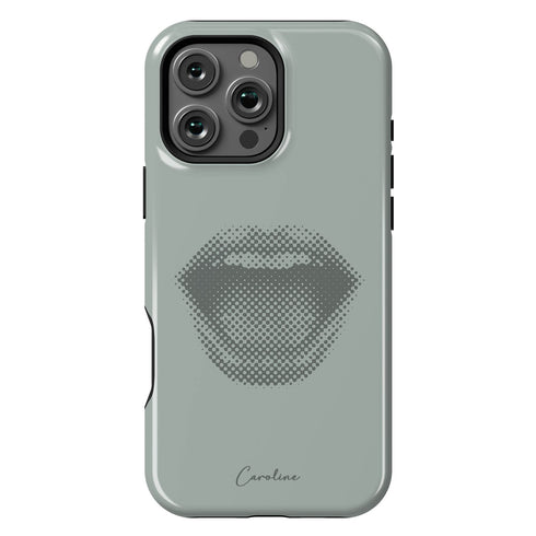 Personalized Pop Art Halftone Lips iPhone Case